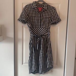 Catherine Malandrino Gingham Short Sleeve Dress